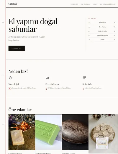 Dergi Broşür temasının ana sayfası