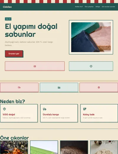 Vitrin 1974 temasının ana sayfası