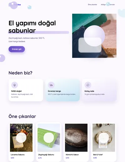 Salkım temasının ana sayfası