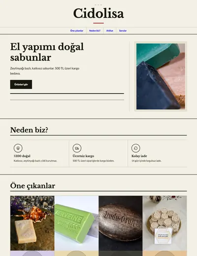 Sütun temasının ana sayfası