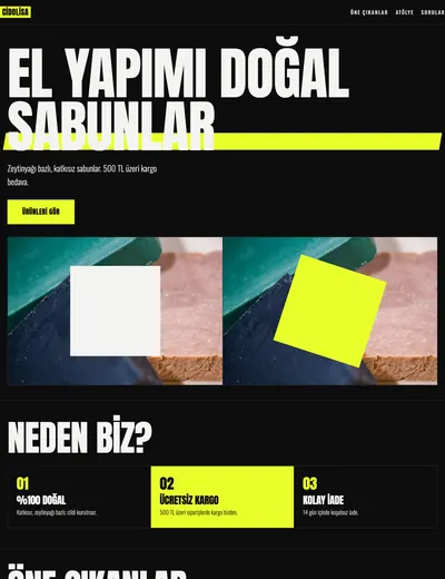 Noir temasının ana sayfası