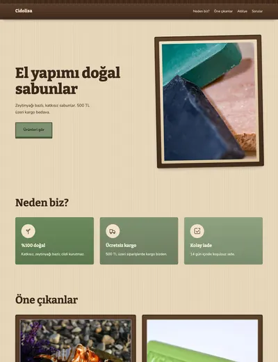 Ahşap temasının ana sayfası