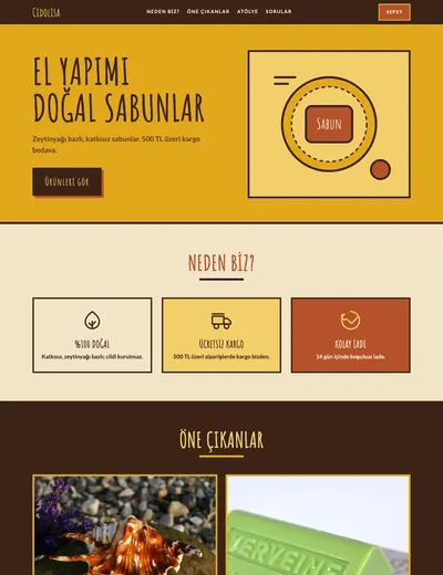 Kraft Baskı temasının ana sayfası