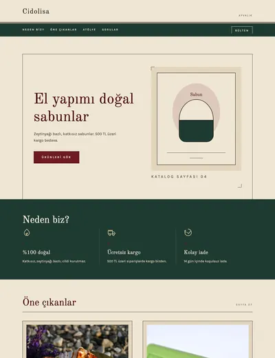 Eldiven temasının ana sayfası