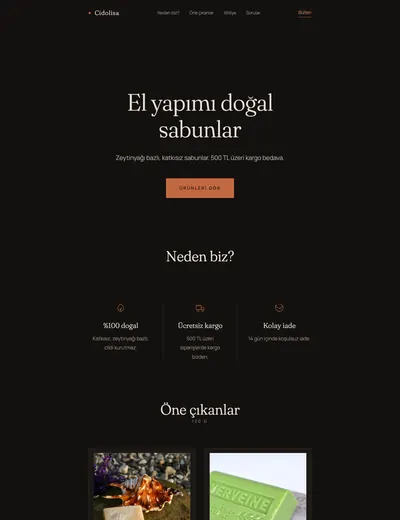 Sükûnet temasının ana sayfası