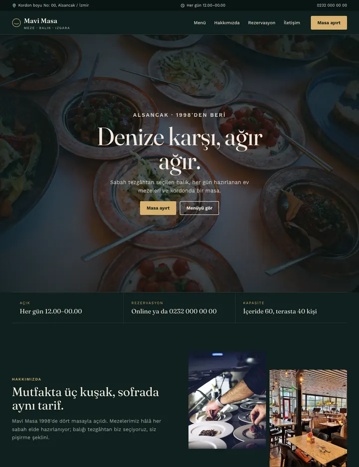 Mavi Masa teması